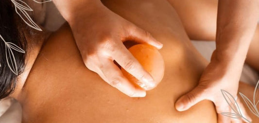 Massage boules de sel himalayen